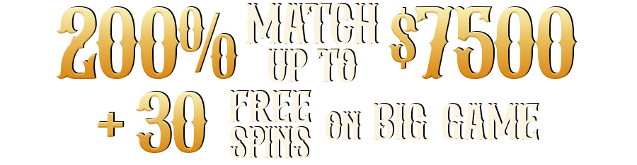 200% Match Bonus up to $7500