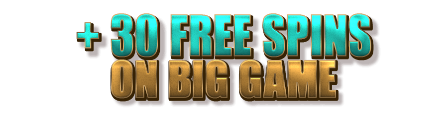 + 30 Free Spins on Big Game